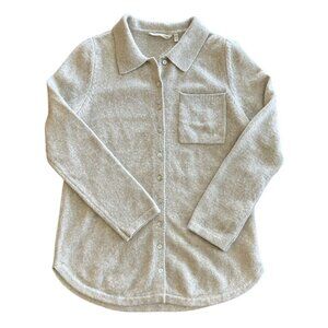 NWT Soft Surroundings Charisse Cardigan In Feather Heather Size Small Wool Blend